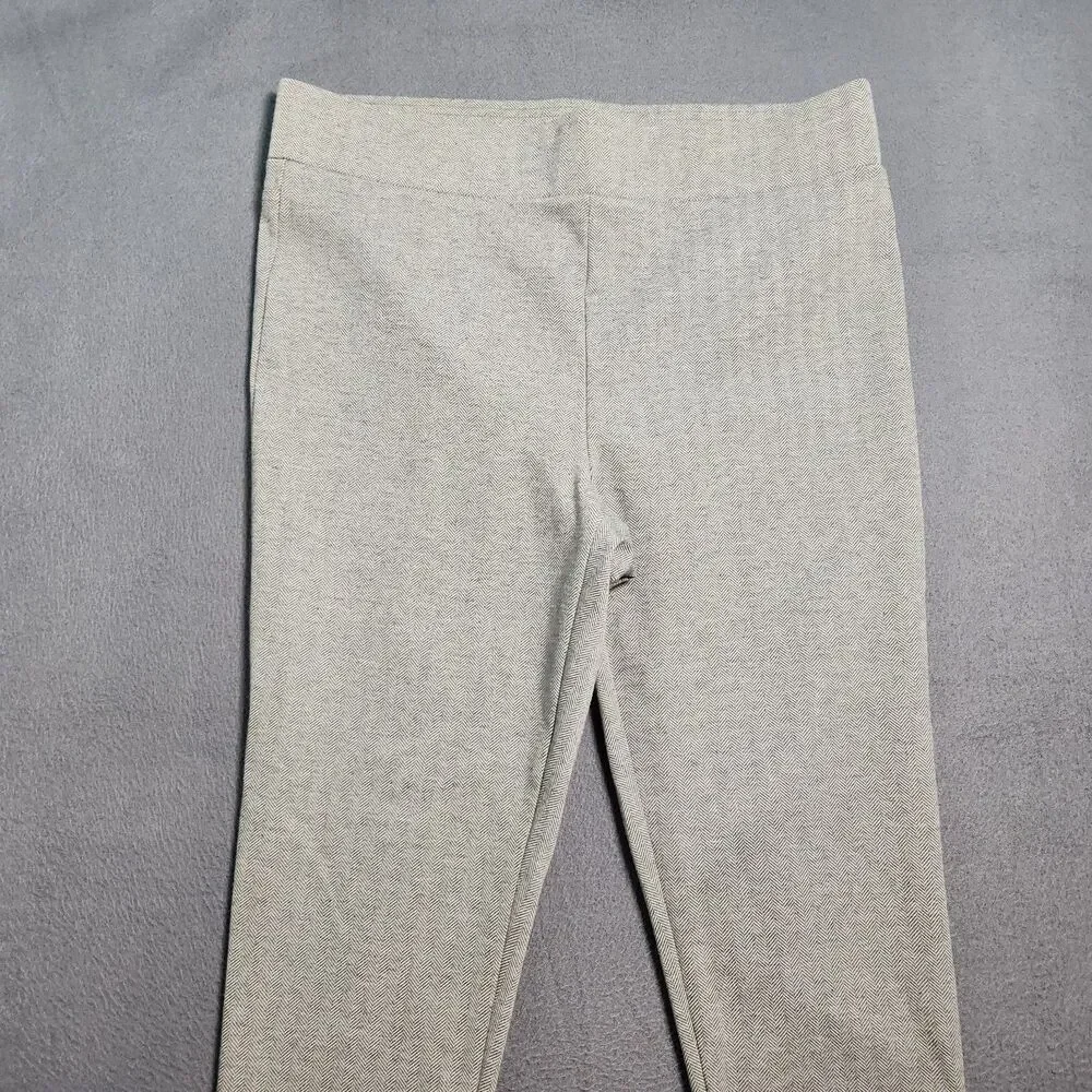 LOFT Pants Women LP Gray Herringbone High Rise Skinny Pull On